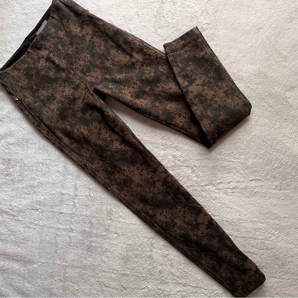 Lysse Toothpick Tie Dye Camo Pull-On Skinny Denim Leggings Olive Green Small S - Picture 1 of 17